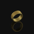 Load image into Gallery viewer, Aztec Pattern Band - Engravable Gold Finish