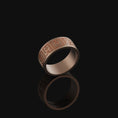 Load image into Gallery viewer, Aztec Pattern Band - Engravable Rose Gold Finish