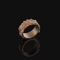 Bild in Galerie-Betrachter laden, Skulls and Flowers Band Rose Gold Finish