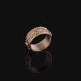 Load image into Gallery viewer, Lotus Flower Band Rose Gold Finish