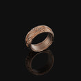 Load image into Gallery viewer, Carbon Wave Band Rose Gold Finish