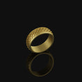 Load image into Gallery viewer, Japanese Clouds Band - Engravable Gold Finish