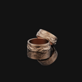 Load image into Gallery viewer, Mountain Engraved Band Rose Gold Finish