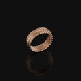 Load image into Gallery viewer, Lizard Scales Band Rose Gold Finish