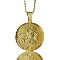 Load image into Gallery viewer, Gold Lion Pendant

