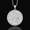 Load image into Gallery viewer, Silver Dragon And Phoenix Necklace Yin & Yang Chinese Mythologic Sacred Emblems Symbolic Gift Animals Women's Pendant Empress Men's Emperor
