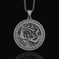 Load image into Gallery viewer, Silver Dragon And Phoenix Necklace Yin & Yang Chinese Mythologic Sacred Emblems Symbolic Gift Animals Women's Pendant Empress Men's Emperor