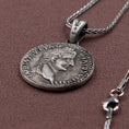 Bild in Galerie-Betrachter laden, Ancient Roman Emperor's Tiberius Medallion, Coin Pendant, Symbol, Exquisite Author's Jewelry Roman Coin Necklace, Historical Jewelry