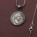 Bild in Galerie-Betrachter laden, Ancient Roman Emperor's Tiberius Medallion, Coin Pendant, Symbol, Exquisite Author's Jewelry Roman Coin Necklace, Historical Jewelry
