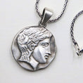 Load image into Gallery viewer, Ancient Greek Coin, Coin Jewelry, Replica, Greek, Old Coins, Roman Coin, Rome, Roman, Coin Pendant, Valentine Gift