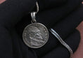Bild in Galerie-Betrachter laden, Pope Innocent XII Medal Coin Necklace, Vatican Jewelry, Christianity, Pope, Religious Jewelry, Sterling Silver, Valentine Gift