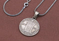 Bild in Galerie-Betrachter laden, Pope Innocent XII Medal Coin Necklace, Vatican Jewelry, Christianity, Pope, Religious Jewelry, Sterling Silver, Valentine Gift