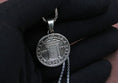 Bild in Galerie-Betrachter laden, Pope Innocent XII Medal Coin Necklace, Vatican Jewelry, Christianity, Pope, Religious Jewelry, Sterling Silver, Valentine Gift