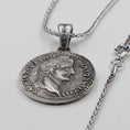 Bild in Galerie-Betrachter laden, Ancient Roman Emperor's Tiberius Medallion, Coin Pendant, Symbol, Exquisite Author's Jewelry Roman Coin Necklace, Historical Jewelry