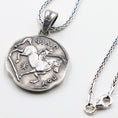 Load image into Gallery viewer, Silver Coin Necklace, Greek Coin Necklace, Medallion Necklace Coin, Pendant, Ancient Coin, Greek Mythology, Greek Pendant, Layering Necklace