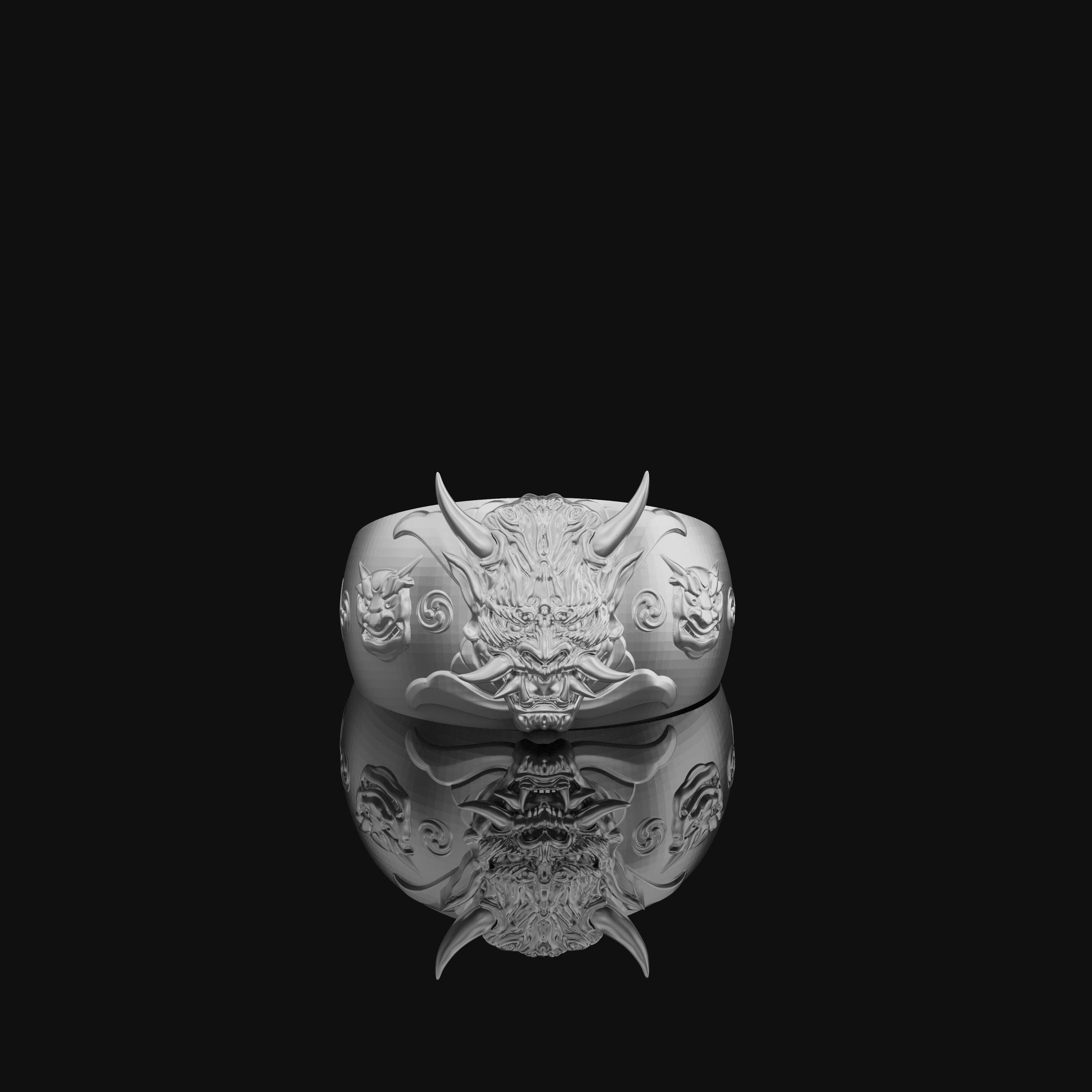 Oni Mask Ring, Demon Ring, Hannya Mask Ring, Biker Ring, Japanese, Devil Ring, Samurai Ring, Oni Mask, Japanese Samurai, Samurai Mask Ring