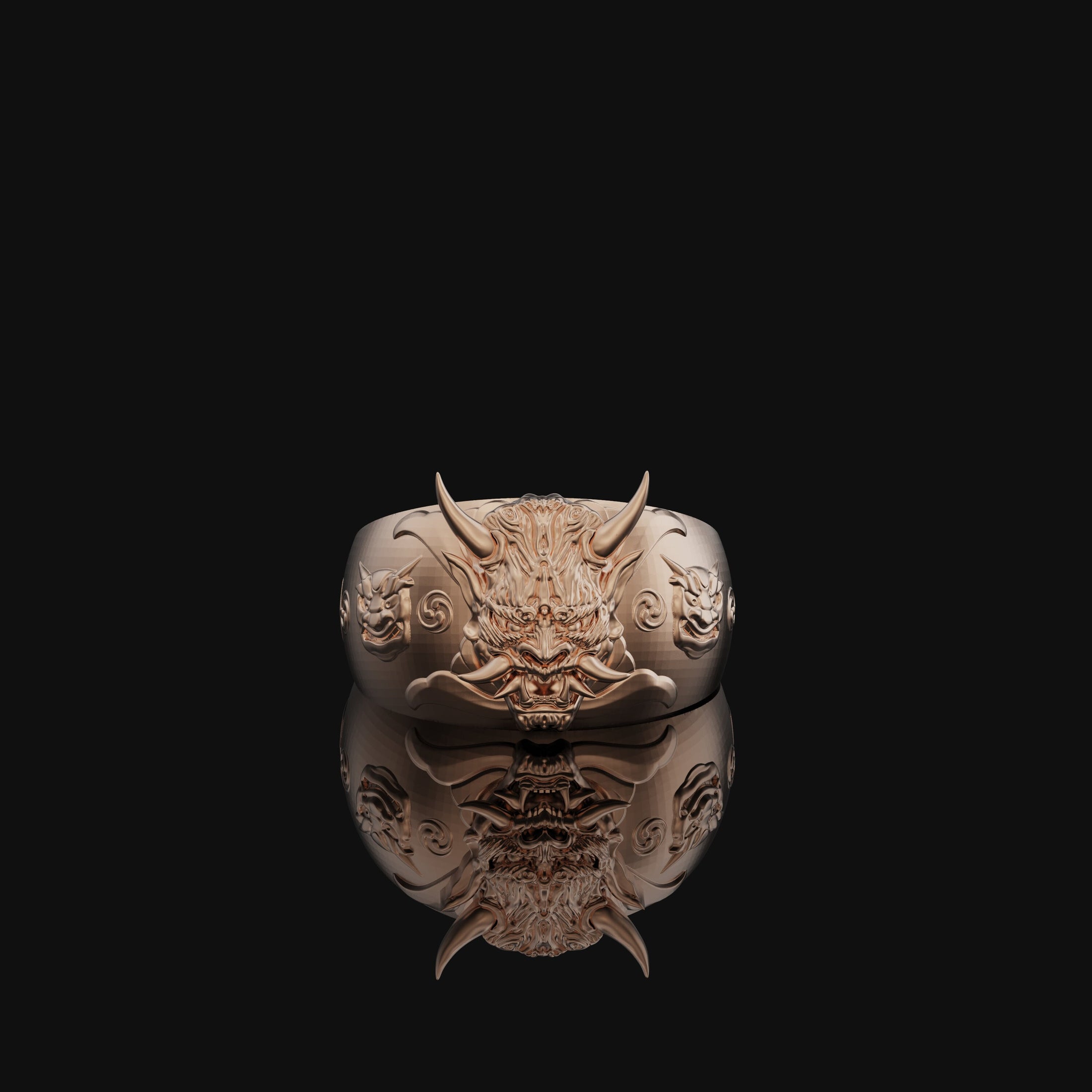 Oni Mask Ring, Demon Ring, Hannya Mask Ring, Biker Ring, Japanese, Devil Ring, Samurai Ring, Oni Mask, Japanese Samurai, Samurai Mask Ring