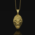 Load image into Gallery viewer, 3D Gorilla Necklace, Silver Gorilla Head, Angry Gorilla Charm, Gorilla Jewelry, Primate Necklace, Ape Pendant, Jungle Animal, Unique Gift