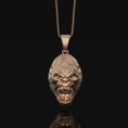 Load image into Gallery viewer, 3D Gorilla Necklace, Silver Gorilla Head, Angry Gorilla Charm, Gorilla Jewelry, Primate Necklace, Ape Pendant, Jungle Animal, Unique Gift