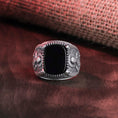 Bild in Galerie-Betrachter laden, St Jude Ring, Christian Accessory, Religious Gift, Cushion Gemstone, Lapis Lazuli Ring, Tiger Eye Ring, Christian Gift, Faith Ring