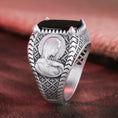 Bild in Galerie-Betrachter laden, Virgin Mary Ring, Cushion Gemstone, Men's Religious, Christian Gift, Mother of Jesus, Holy Mother, Christian Jewelry, Religious Gift