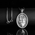 Bild in Galerie-Betrachter laden, Sacred Heart, Christian Pendant, Jesus Jewelry, Personalized Gift, Faith Pendant, Christian Gift, Custom Necklace