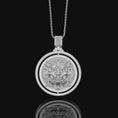 Load image into Gallery viewer, Foo Dog Necklace, Guardian Lion, Asian Myth, Chinese Mythology, Medallion Jewelry, Rotating Pendant, Personalized Gift