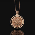 Load image into Gallery viewer, Foo Dog Necklace, Guardian Lion, Asian Myth, Chinese Mythology, Medallion Jewelry, Rotating Pendant, Personalized Gift