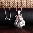 Load image into Gallery viewer, Cute Panda Necklace, Bamboo Charm, Gift for Him, Christmas Gift, Birthday Gift, Animal Pendant, Nature Lover, Wildlife Accessory