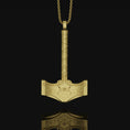 Load image into Gallery viewer, Mjölnir Necklace, Thor's Hammer, Norse God Symbol, Viking Amulet, Nordic Jewelry, Christmas Gift, Asgard Accessory, Aesir Artifact