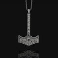 Load image into Gallery viewer, Mjölnir Necklace, Thor's Hammer, Norse God Symbol, Viking Amulet, Nordic Jewelry, Christmas Gift, Asgard Accessory, Aesir Artifact