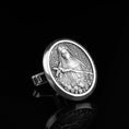 Load image into Gallery viewer, Patron Saint, Maria Magdalena, Christian Cufflinks, Mary Of Magdala, Christian Jewelry, Saint Mary Magdalene, Groomsman, St Mary Magdalene Polished Frame
