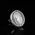 Load image into Gallery viewer, Lady Of Guadalupe Cufflinks, Virgen De Guadalupe, Virgin Mary, Memorial Gift, Catholic Cufflinks, Groomsman Gift, Religious Gift Polished Frame

