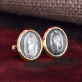 Bild in Galerie-Betrachter laden, Lady Of Guadalupe Cufflinks, Virgen De Guadalupe, Virgin Mary, Memorial Gift, Catholic Cufflinks, Groomsman Gift, Religious Gift