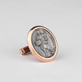 Bild in Galerie-Betrachter laden, Saint Dominic Savio, Religious Gift, Engraved Cufflinks, Christian Jewelry, Memorial Gift, Religious Cufflinks, Catholic Saint Rose Gold Frame