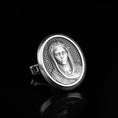Load image into Gallery viewer, Miraculous Medal Cuff Links, Blessed Virgin Mary, Mother Of God, Memorial Gift, Engraved Cufflinks, Catholic Cufflinks, Religious Gift Polished Frame
