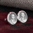 Load image into Gallery viewer, Miraculous Medal Cuff Links, Blessed Virgin Mary, Mother Of God, Memorial Gift, Engraved Cufflinks, Catholic Cufflinks, Religious Gift
