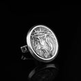 Bild in Galerie-Betrachter laden, Jesus Crown of Thorns Cufflinks, Groomsman Gift, Crucifix, Religious Gift, Silver Cuff Link, Catholic Cross Cufflinks, Christian Jewelry Polished Frame