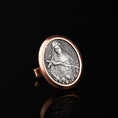 Load image into Gallery viewer, Patron Saint, Maria Magdalena, Christian Cufflinks, Mary Of Magdala, Christian Jewelry, Saint Mary Magdalene, Groomsman, St Mary Magdalene Rose Gold Frame
