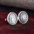 Bild in Galerie-Betrachter laden, Lady Of Guadalupe Cufflinks, Virgen De Guadalupe, Virgin Mary, Memorial Gift, Catholic Cufflinks, Groomsman Gift, Religious Gift