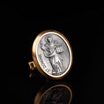 Bild in Galerie-Betrachter laden, Saint Dominic Savio, Religious Gift, Engraved Cufflinks, Christian Jewelry, Memorial Gift, Religious Cufflinks, Catholic Saint