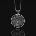 Bild in Galerie-Betrachter laden, Yggdrasil Tree Of Life Pendant, Norse Mythology Gift, Vikings Asgard, Norse Mythology, Norse Pagan Necklace, Celtic World Tree Oxidized Finish
