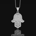 Bild in Galerie-Betrachter laden, Hamsa Hand Necklace, Hand Of Fatima, Christmas Gift, Hamsa Pendant, Gold Hamsa Necklace Jewelry, Protection Evil Eye Pendant Polished Finish