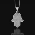 Bild in Galerie-Betrachter laden, Hamsa Hand Necklace, Hand Of Fatima, Christmas Gift, Hamsa Pendant, Gold Hamsa Necklace Jewelry, Protection Evil Eye Pendant Polished Matte