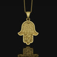 Bild in Galerie-Betrachter laden, Hamsa Hand Necklace, Hand Of Fatima, Christmas Gift, Hamsa Pendant, Gold Hamsa Necklace Jewelry, Protection Evil Eye Pendant Gold Finish