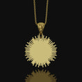 Load image into Gallery viewer, Greek Pendant, Helios Necklace, Sun God, God Of The Sun, Vergina Sun Pendant, Greek God, Silver Sun Pendant, Gold Sun Pendant