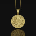 Load image into Gallery viewer, Koi Fish Pendant, Yin Yang Necklace, Pisces Necklace Personalized Gift, Japanese Koi Pendant, Christmas Gift, Yin Yang Jewelry Gold Finish