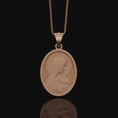 Bild in Galerie-Betrachter laden, Immaculate Heart, Virgin Mary, Mother Of Jesus, Religious Jewelry, Sacred Heart Medal, Miraculous Medal, Religious Pendant Rose Gold Matte