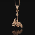 Bild in Galerie-Betrachter laden, Paladin Hammer, Sword Pendant, Axe Necklace, Knight Accessory, Medieval Jewelry, Warrior Charm, Armory Amulet, Weapon Jewelry Rose Gold Finish