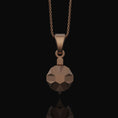 Load image into Gallery viewer, Origami Tortoise Charm Necklace - Silver Geometrical Pendant, Elegant Folded Turtle Design, Unique Artistic Jewelry Rose Gold Matte